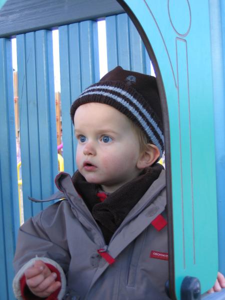 La classe, les yeux assortis � la cabane...